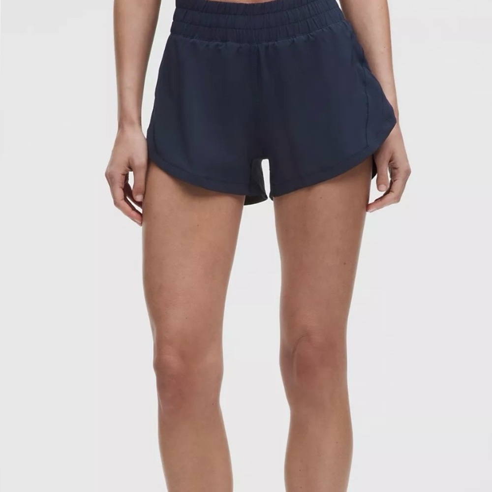 Lululemon Track That 3” short 
Women's Navy Lightweight Running Shorts